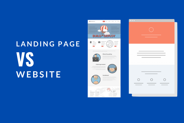 landing page vs website